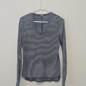 Lululemon Athletic. Striped Long Sleeve Top S